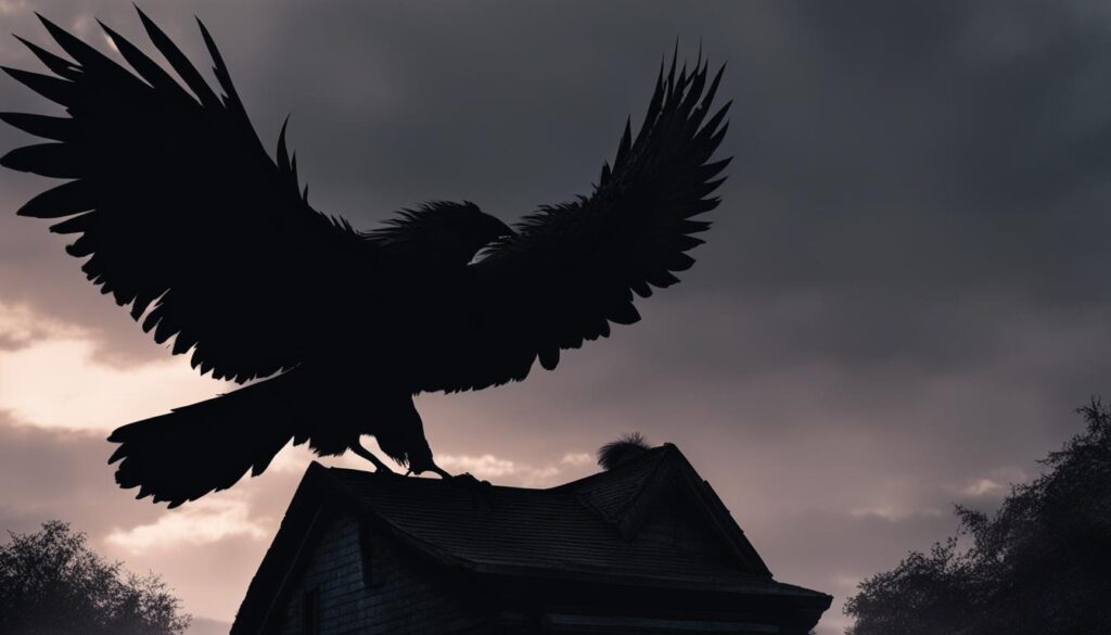 dark bird as a sign of bad fortune